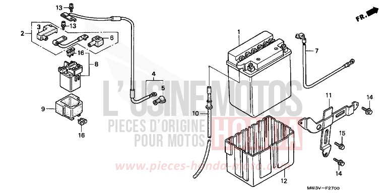 BATTERIE de CB Seven Fifty CANDY GLORY RED-U (R101) de 2001